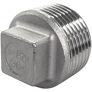Conexão Plug BSP 1 Polegada Aço Inox 304 Rosca Macho