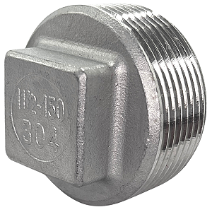 Conexão Plug BSP 1-1/2 Polegada Aço Inox 304 Rosca Macho