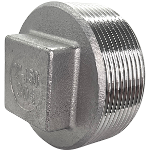 Conexão Plug BSP 2 Polegada Aço Inox 304 Rosca Macho
