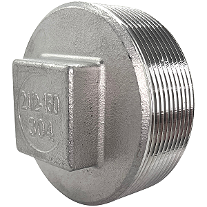 Conexão Plug BSP 2-1/2 Polegada Aço Inox 304 Rosca Macho