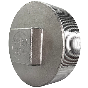 Conexão Plug BSP 4 Polegada Aço Inox 304 Rosca Macho