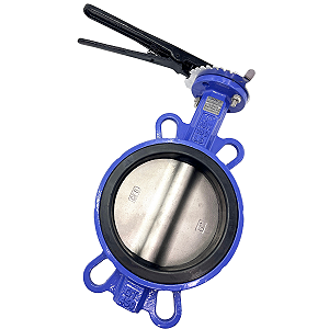 Válvula Borboleta Wafer DN150 6" PN16 Haste Inox SS420 Disco Inox 304