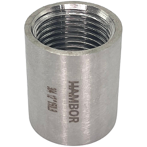 Conexão Luva 1/2 Bsp Fêmea X Fêmea Inox 304