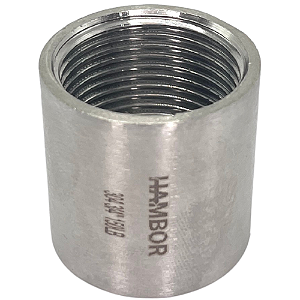 Conexão Luva 3/4 Bsp Fêmea X Fêmea Inox 304