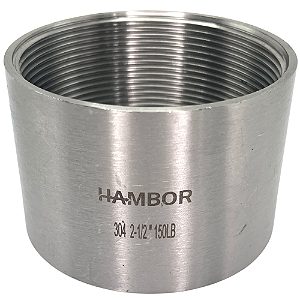 Conexão Luva 2-1/2 Bsp Fêmea X Fêmea Inox 304