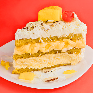 Bolo Vegano de Abacaxi com Cocada - Sem Trigo