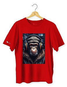 Camiseta Macaco Touca com Fone - ANI2320