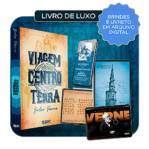 LIVRO DE LUXO: Viagem ao Centro da Terra + Brindes