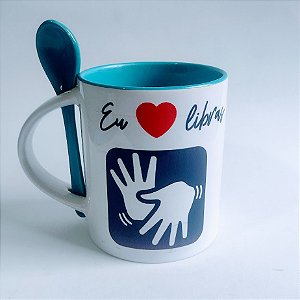 Caneca com colher - personalizada