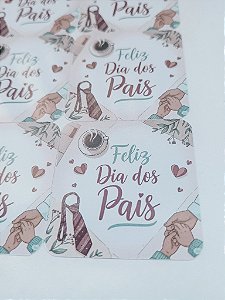 Adesivos "Feliz Dia dos Pais" com Ilustração