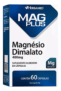 Mag Plus Magnésio Dimalato - 60 cápsulas