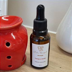 Essencia Pura Cereja e Avelã 30ml Para Difusor Rechaud a Vela e Elétrico - Lidi Gurgel Aromas