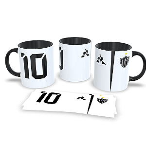 Caneca Altetico Mineiro  Brasileiro Alça E Interno Preto