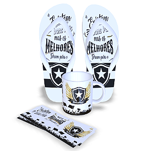 Kit Chinelo + Caneca de Porcelana Times Brasileiros Presente