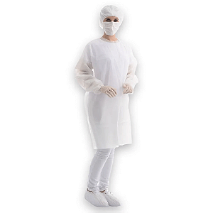 Avental Manga Longa Branco 20gr 10 Unidades PROTDESC