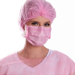Touca Rosa Bebê 100 Unidades Protdesc