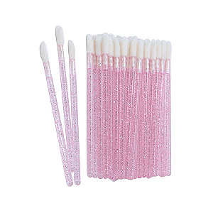 Aplicador de Gloss Glitter Rosa 50un