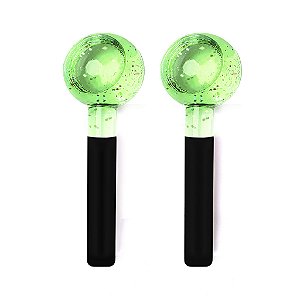 Esfera de Cromoterapia Pequena Verde com Glitter