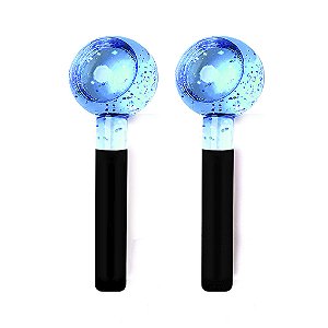 Esfera de Cromoterapia Pequena Azul com Glitter