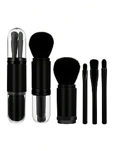 Kit 4 Mini Pincéis Para Viagem