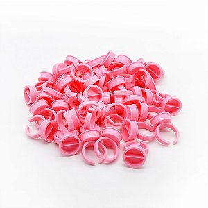 Kit com 100 Anéis Batoque com Divisão Rosa