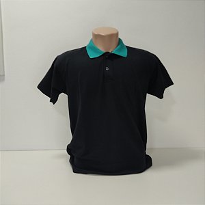 Camisa Polo Masculina em Malha Piquet Preta