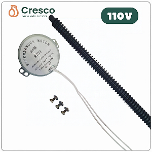 Peça CRESCO - Motor de Rolagem c/ Haste - 110v - Peça Reposição: Chocadeira Cresco 130 ovos