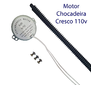 Motor com Haste 110v Peça Reposição Chocadeira Cresco 130 ovos