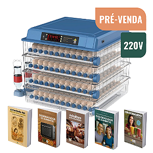 PRÉ-VENDA - KIT Chocadeira Automatica Cresco 256 ovos 220v + 5 e-books - PREVISÃO DE POSTAGEM ------/202X