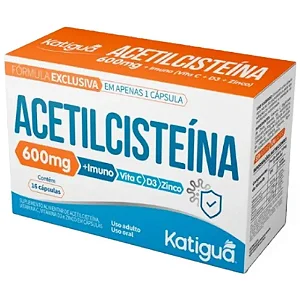 Acetilcisteína 16 Capsulas - Katiguá