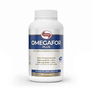 OMEGAFOR® PLUS: Ômega 3 Alta Concentração EPA DHA 240 Caps