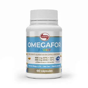 OMEGAFOR® FAMILY: Ômega 3 com Vitaminas 60 Caps