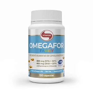 OMEGAFOR® FAMILY: Ômega 3 com Vitaminas 120 Caps