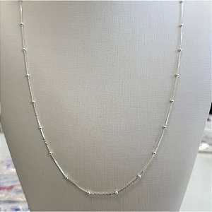 Colar V15 Com Bolinhas 60cm