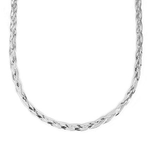 Colar de Prata 925 3 Fios Trançado 45cm