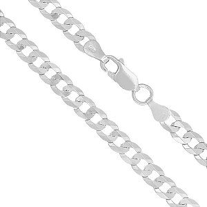 Corrente de Prata 925 Grumet 8mm 70cm