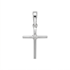 Pingente de Prata 925 Cruz Lisa Minimalista