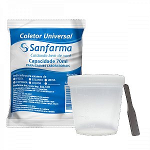 Coletor Universal de Exame 70ML - Sanfarma