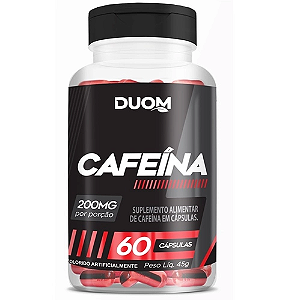 Cafeína 200mg  60caps - DUOM