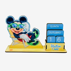 Calendário Permanente Mickey Praia