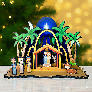Presépio 3D em MDF