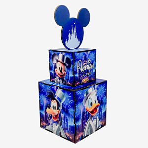 Cubo 2 Andares Disney 100 anos 12x12/8x8 (Aplique frente)