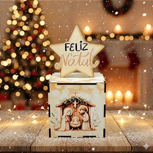 Porta Treco c/ Aplique Natal 10x10