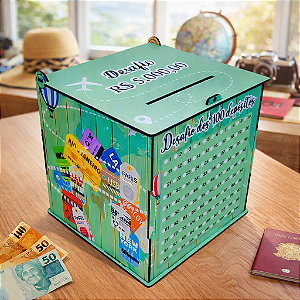 Cofre do Desafio 100 Depósitos em MDF