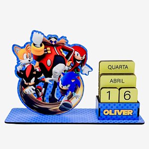 Calendário Permanente Turma do Sonic