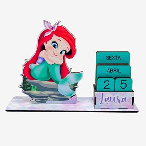 Calendário Permanente Pequena Sereia Ariel Baby