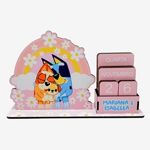 Calendário Permanente Bluey e Bingo