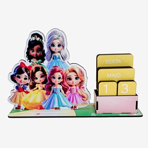 Calendário Permanente Princesas Cute