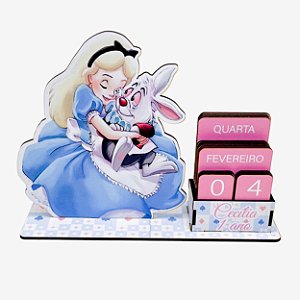 Calendário Permanente Alice no Pais das Maravilhas