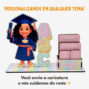 Calendário Permanente Caricatura Formatura